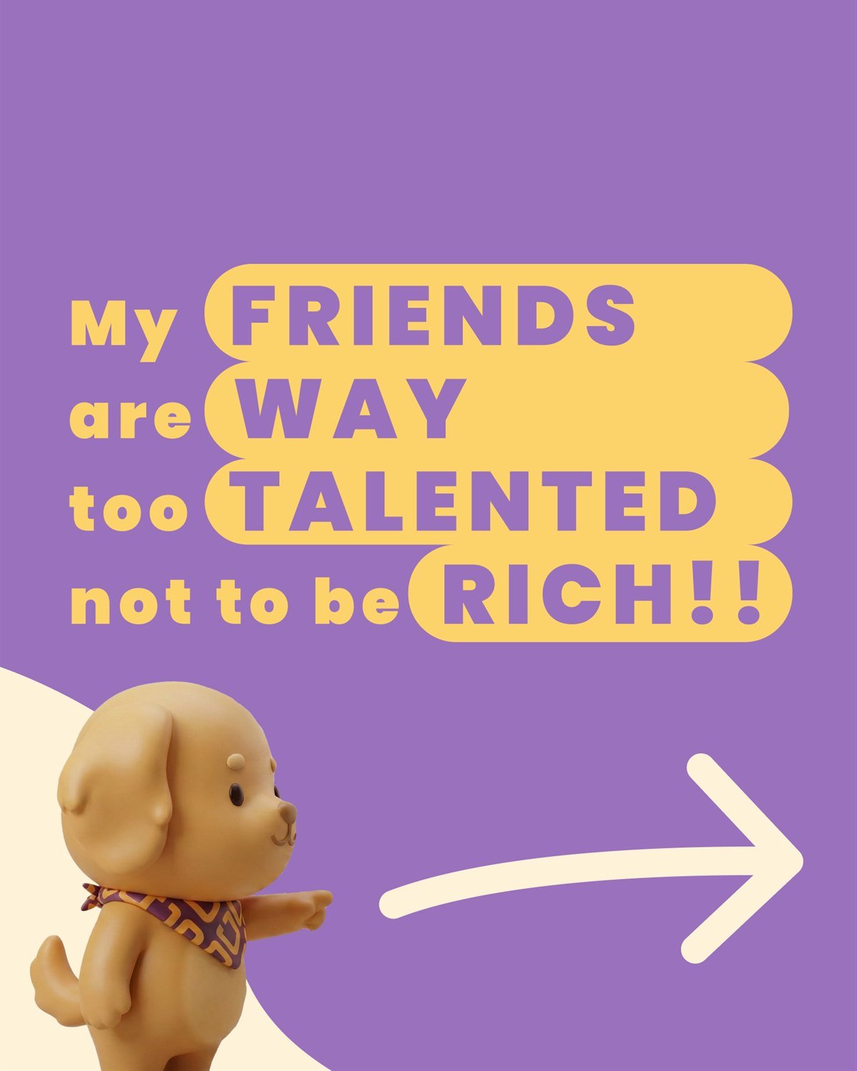 My friends are way too talented not to be rich, with Scout pointing to the next card